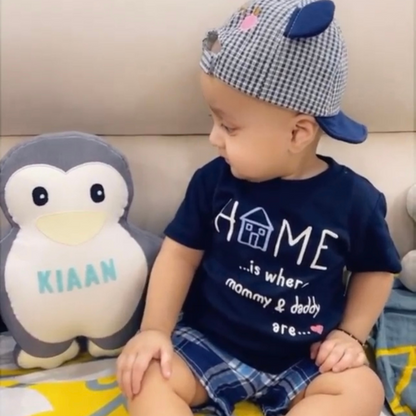 Penguin Cushion- Personalised Name
