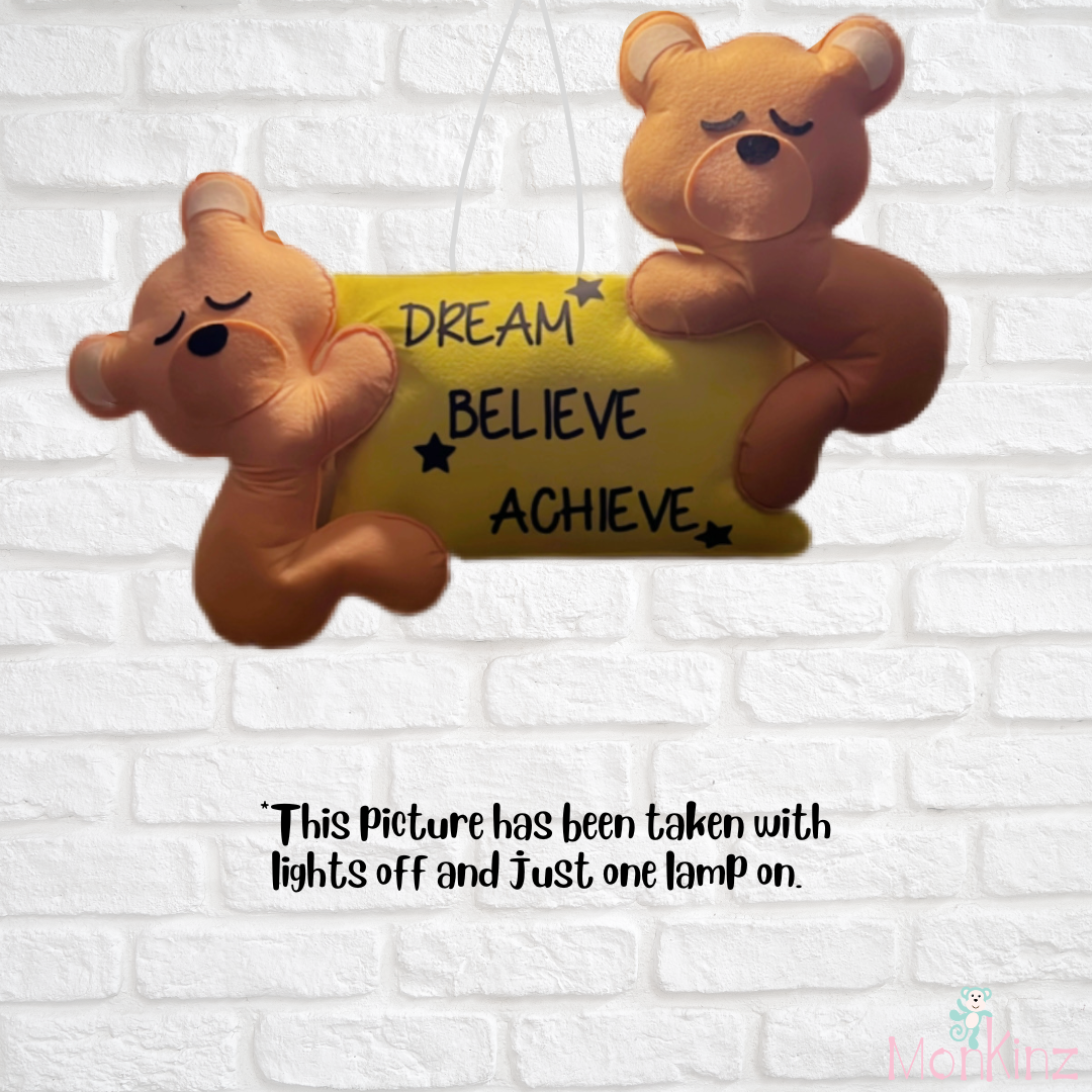 Customised Bear Wall Hanging With Message For Kids