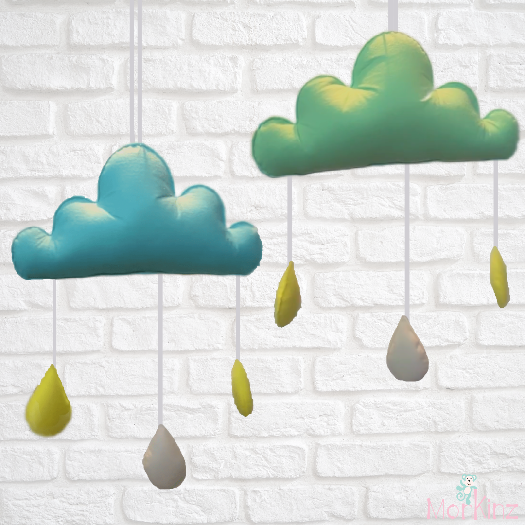 Dual Colour Cloud Hanging with Personalised Name