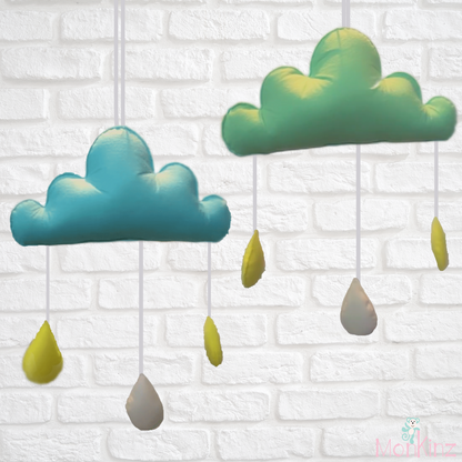 Dual Colour Cloud Hanging with Personalised Name