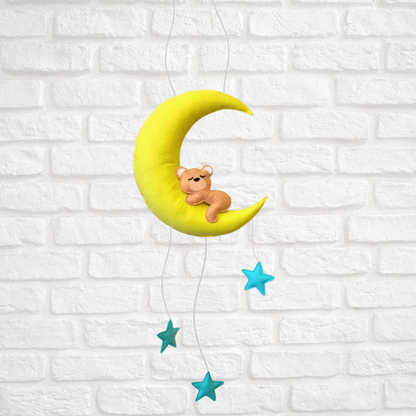 Colourful Bear on Moon Hanging
