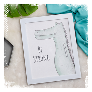 Be Strong Canvas Frame - Monkinz